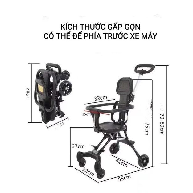 Xe đẩy gấp gọn tiện lợi