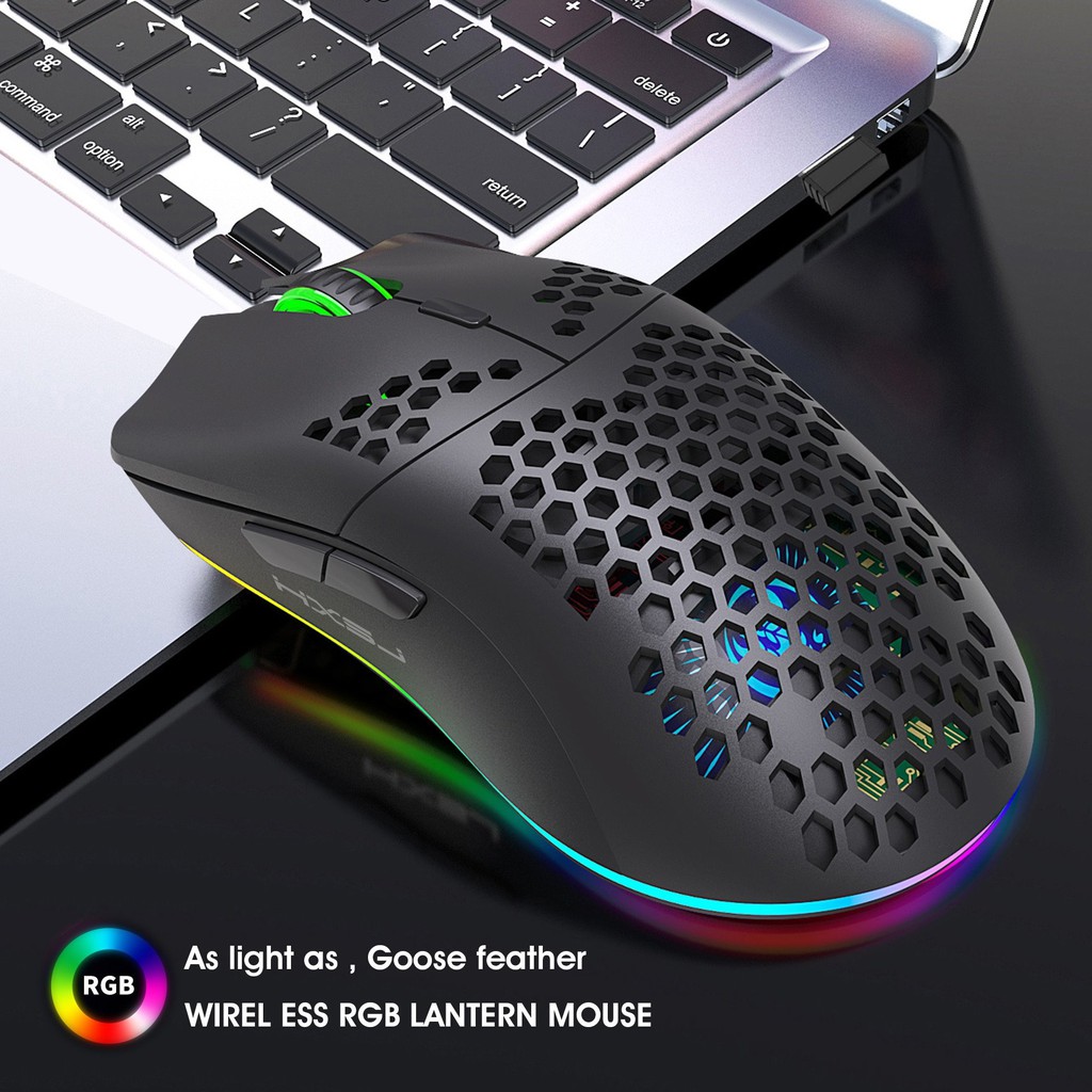 XUNFOX XYH80 - Chuột Gaming không dây Dây 2.4G Pin sạc 3200DPI LED RGB 16,8 Triệu Màu 7 Phím Macro - BẢO HÀNH 12 THÁNG