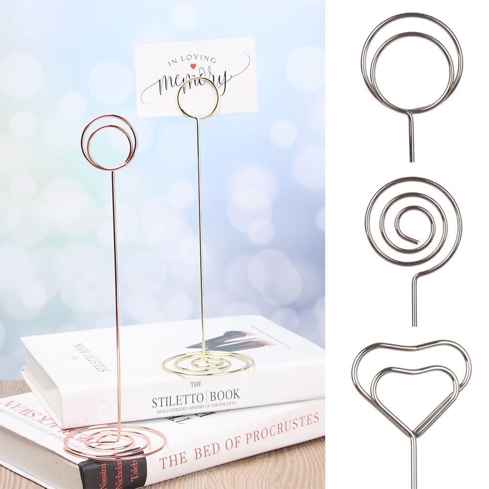 Jane 1pc Thẻ Đặt Hoa Hồng Kim Loại|Kẹp Giấy Hình Trái Tim Trang Trí