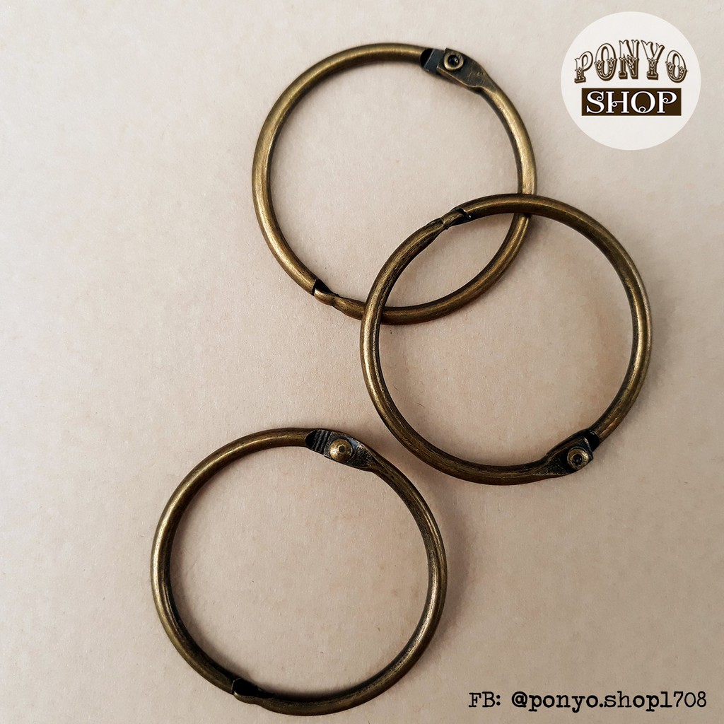 Gáy còng kim loại màu đồng gắn Scrapbook