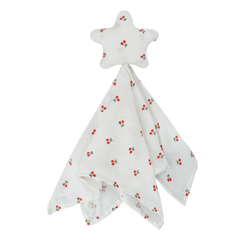 Khăn Ăn Cotton Mềm Mịn Hình Búp Bê Ngôi Sao Mặt Trăng Cho Bé Sơ Sinh
