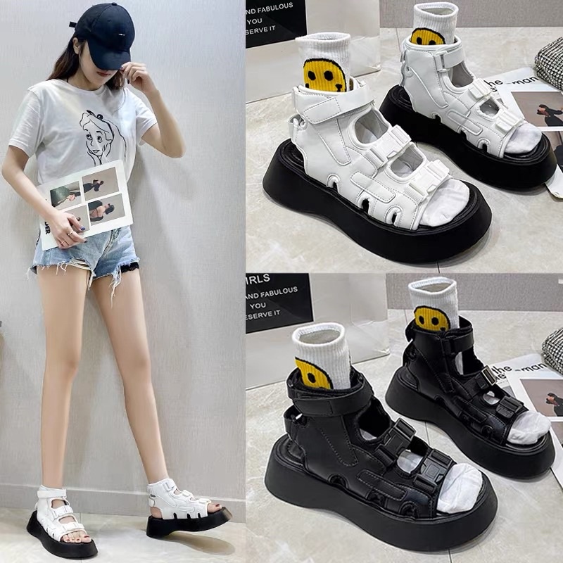 Sandan Ulzzang Cổ cao  - Sandan Nữ Đi Học Đế Bánh Mì