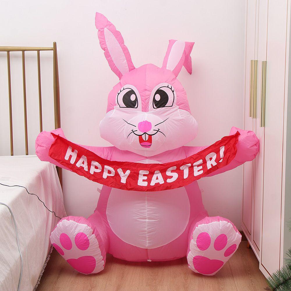 Thỏ Bơm Hơi Kích Thước 1 5Ft Dùng Trang Trí Lễ Phục Sinh