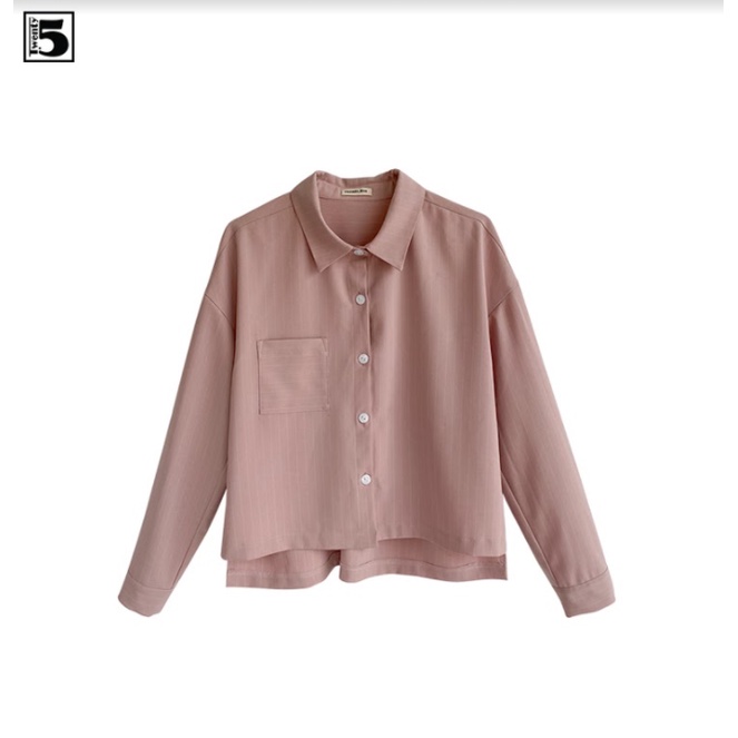 Áo sơ mi nữ dáng rộng, chờm vai Twentyfive N1102