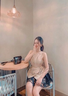 Áo lệch vai peplum siêu yêy