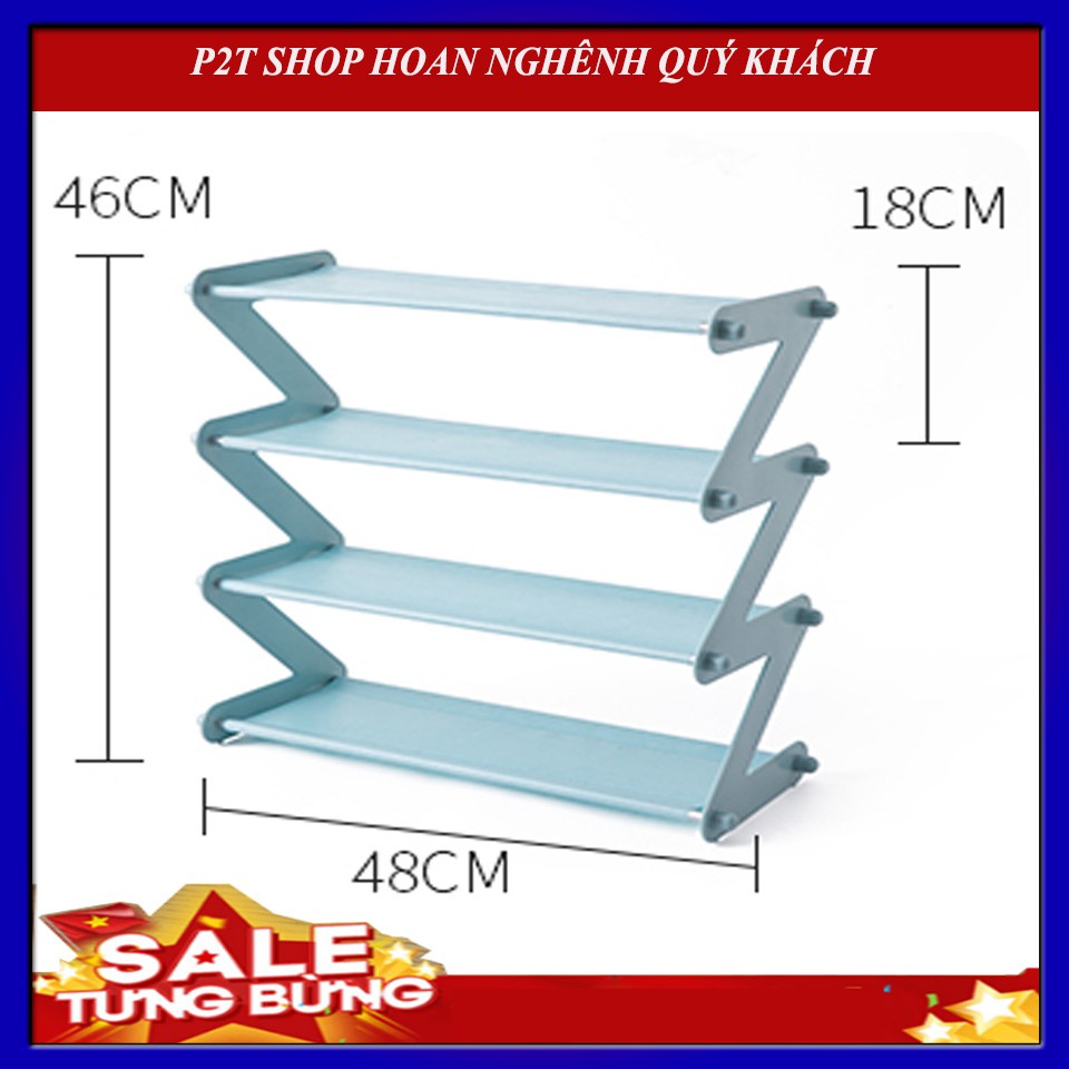 Kệ 4 tầng hình chữ Z ( kê sách vở, giày dép đa năng) thiết bị tiện lợi cho gia đình bạn