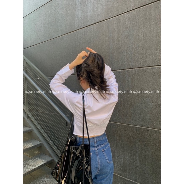 [ HÌNH THẬT ] Áo sơ mi croptop vạt bầu trendy hot hit phù hợp mùa hè  A29