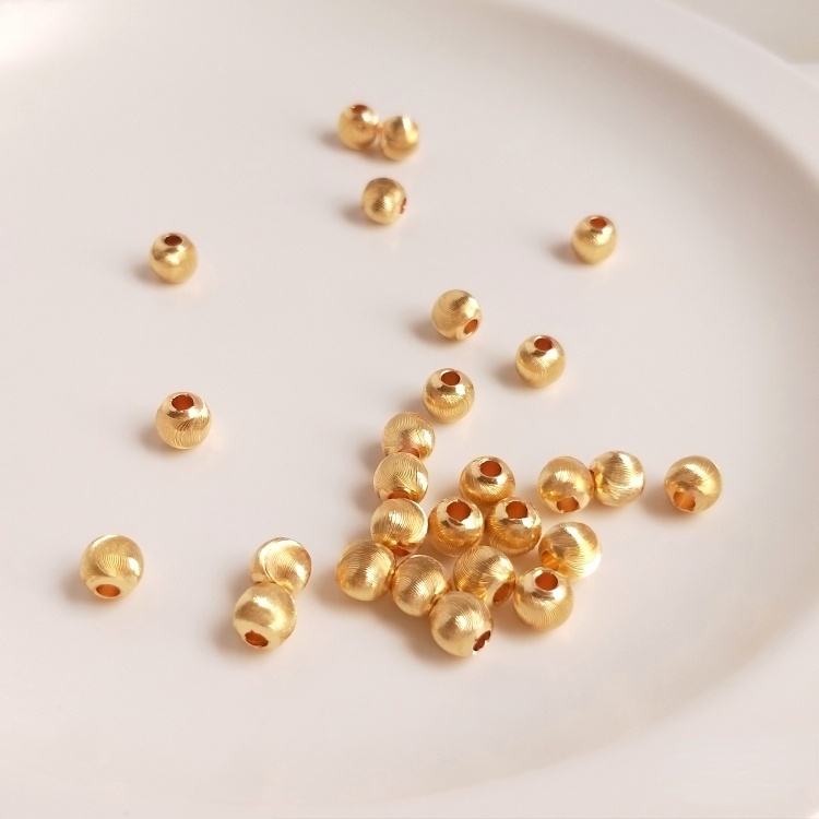 Chuỗi Hạt Đồng 14K Màu Sắc Lấp Lánh Dùng Làm Vòng Đeo Tay Thủ Công