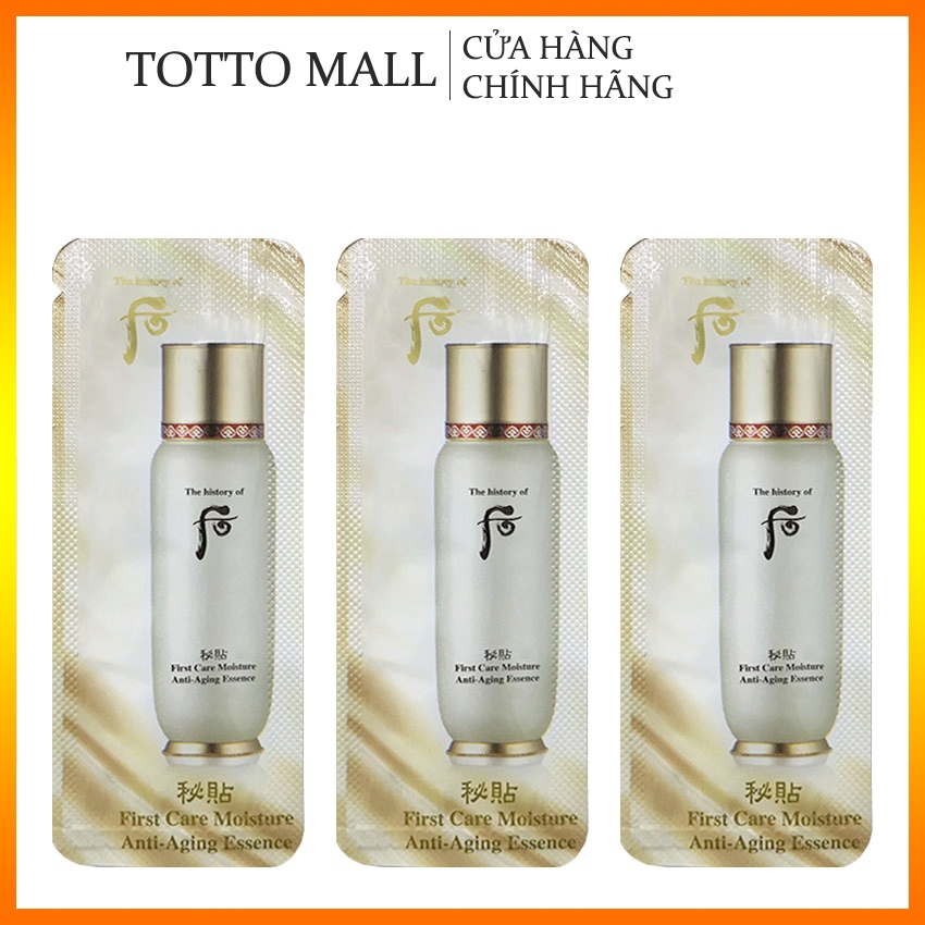 [Date 24 - 10 gói] Tinh chất First Care Whoo First Care Moisture Anti-Aging Essence 1ml/gói