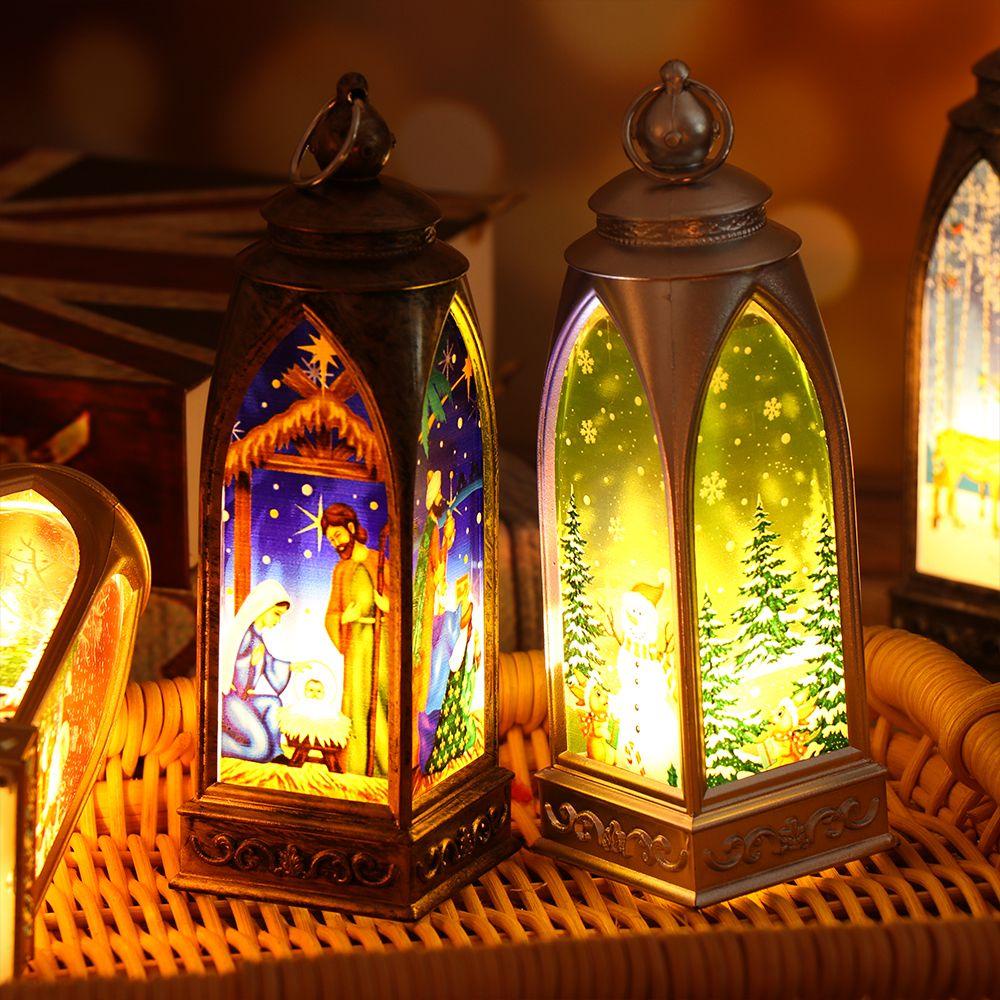 Lồng Đèn Họa Tiết Ông Già Noel Dùng Để Trang Trí Tiệc Giáng Sinh DIY