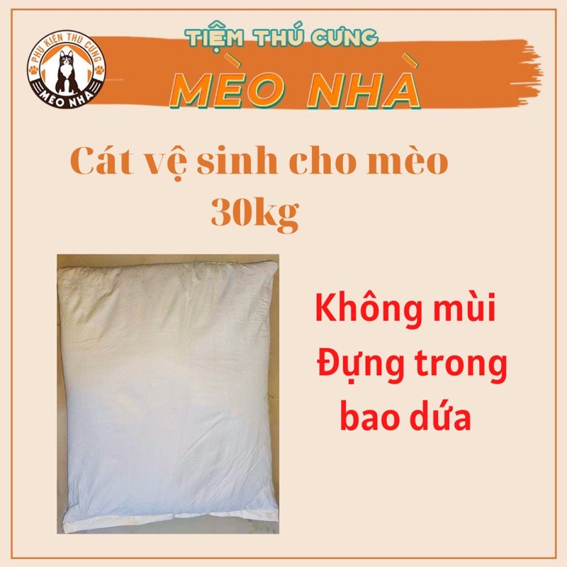 [Mã 152FMCGSALE giảm 8% đơn 500K] Cát vệ sinh cho mèo 30kg( bao xá ) không mùi tiết kiệm