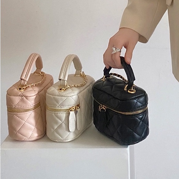Túi Xách Đeo Chéo Mini Đính Kim Cương Dễ Phối Đồ Có Dây Xích Đeo Một Bên Vai Cho Nữ Ba Lô Đeo Vai Thiết Kế Xinh Xắn Cho Nữ