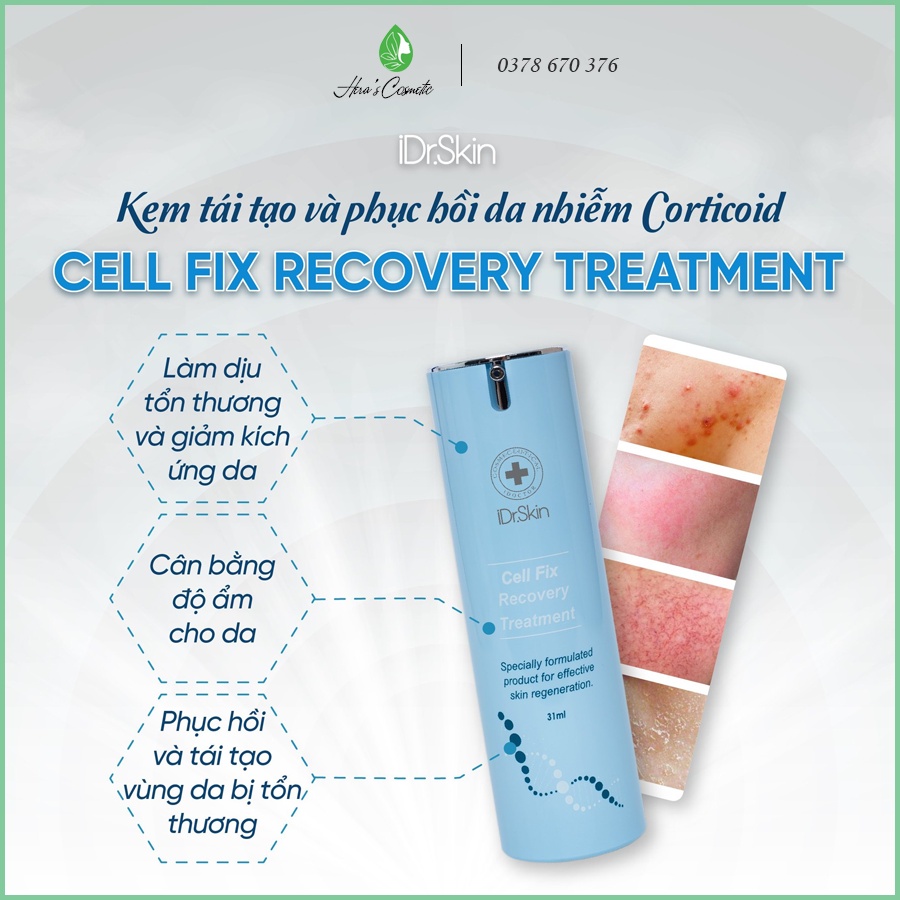 Kem tái tạo và phục hồi IDr Skin_ IDr Skin cell fix recovery treatment_ cứu tinh cho làn da nhiễm hóa chất hay xâm lấn