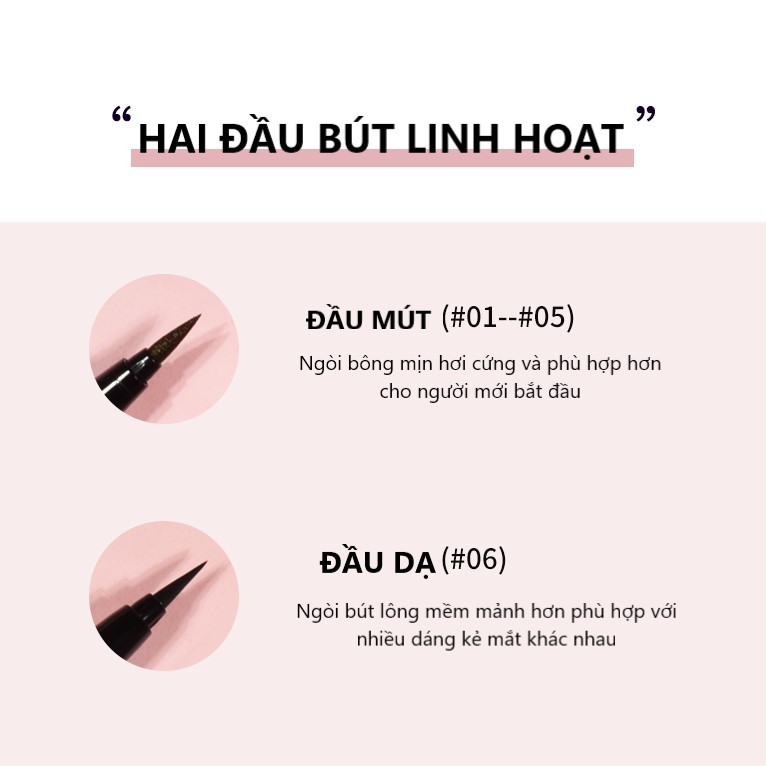 Kẻ mắt siêu mảnh GOGO TALES sắc nét lâu trôi Fine Makeup Eyeliner GT146 GOGO72