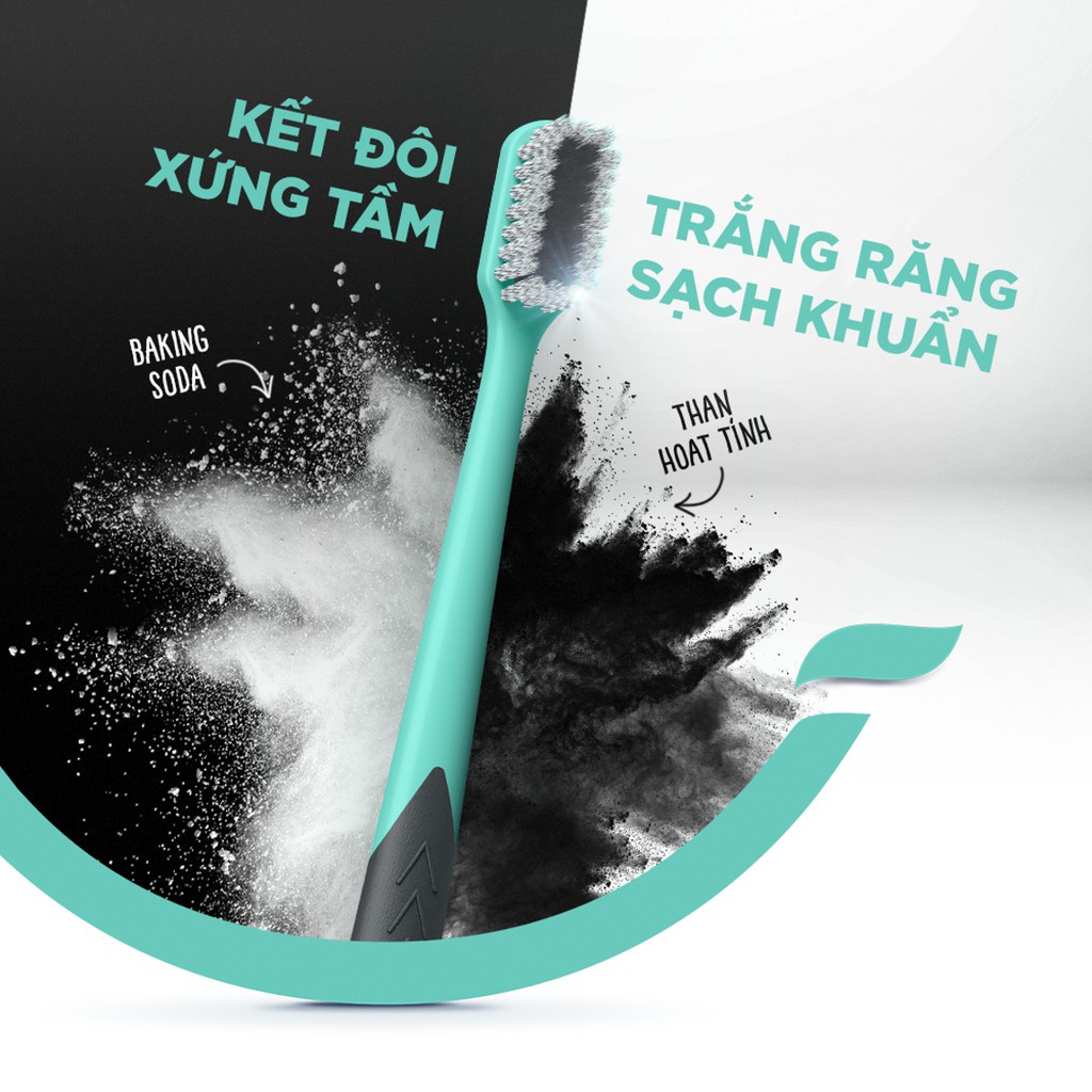 Bàn Chải Đánh Răng P/S Detox Sáng Răng Kháng Khuẩn Baking Soda &amp; Silver Charcoal