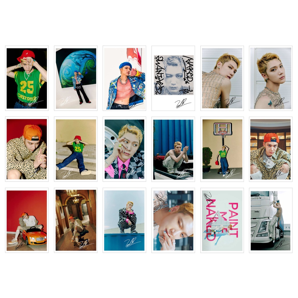 [Ép Lụa] Lomo Card 27 Ảnh NCT - Ten Paint Me Naked (có chữ kí )