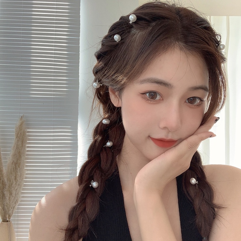 Kẹp Tóc đính Ngọc Trai Nhân Tạo Xinh Xắn Thời Trang Thơi Trang Han Quôc Cho Nữ