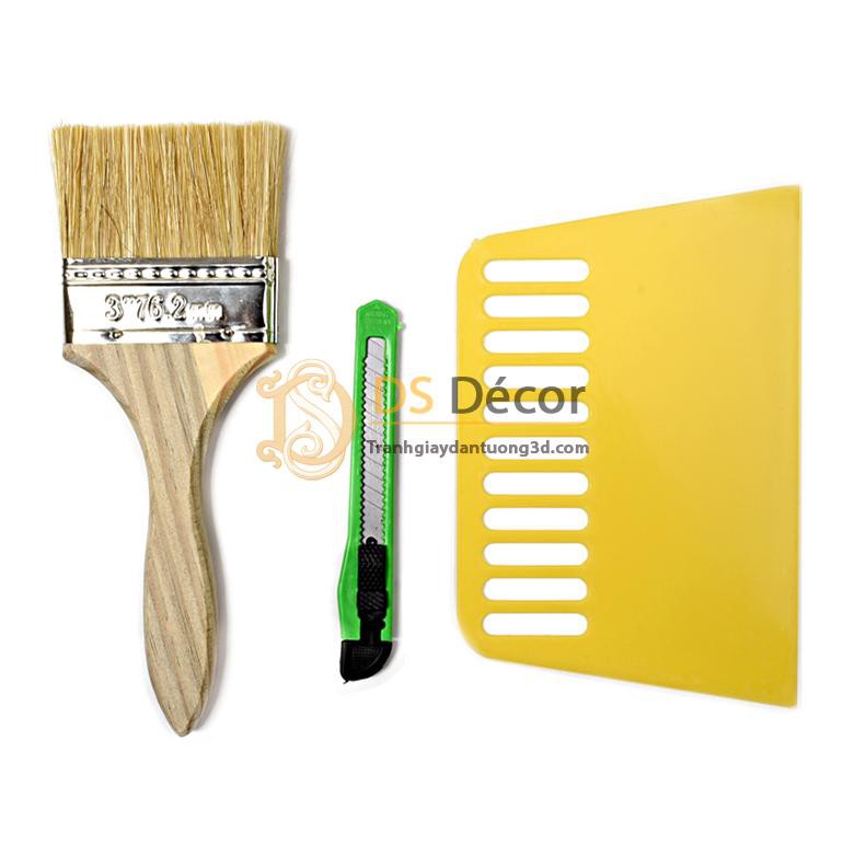Keo bột dán giấy dán tường túi màu tím