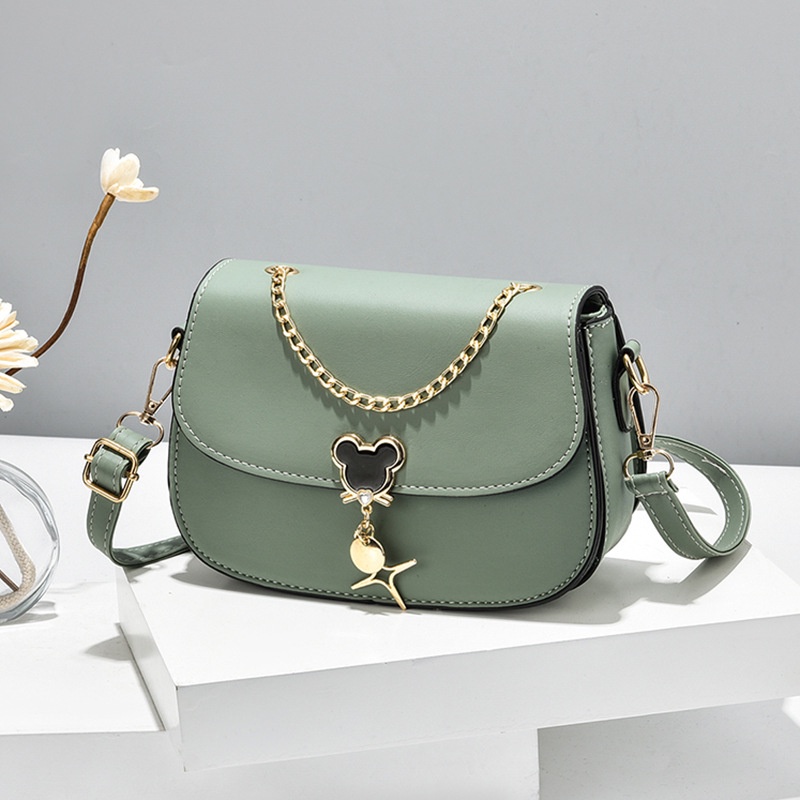 Túi Đeo Vai Hình Tròn Cỡ Nhỏ Màu Sắc Tương Phản Thiết Kế Đơn Giản Thời Trang Cho Nữ