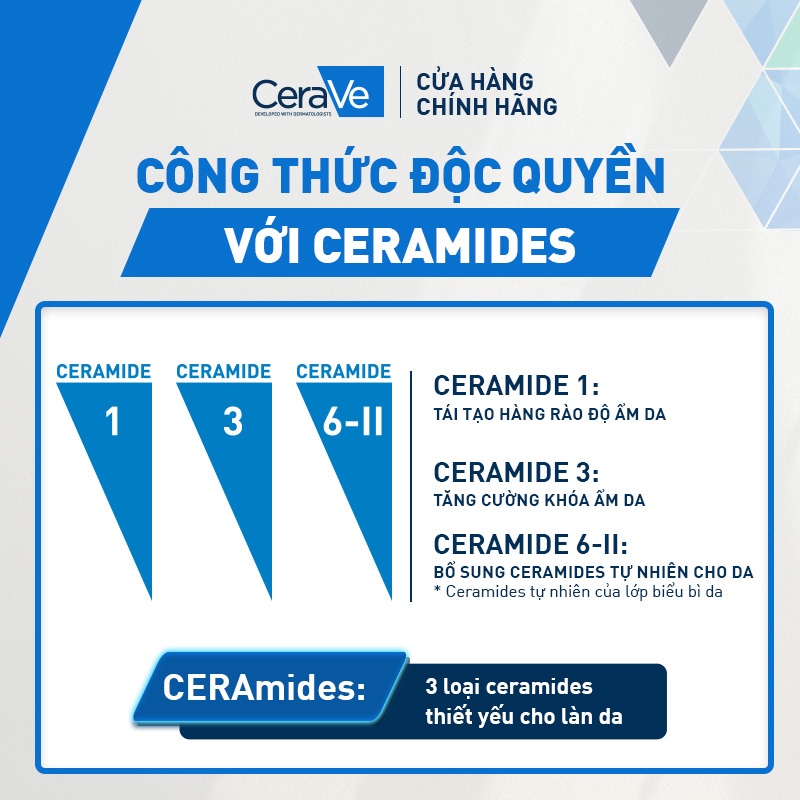 Bộ sản phẩm CeraVe kem dưỡng ban ngày 52ml& sữa rửa mặt sạch sâu cho và da khô 20ml