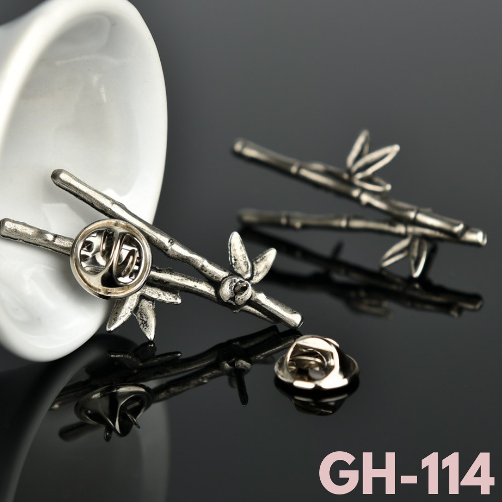 Ghim cài Áo Vest Nam thời trang hình cây trúc, Lapel Pin Cài áo GH-114 {Phụ Kiện Vest nam – AdamZone}