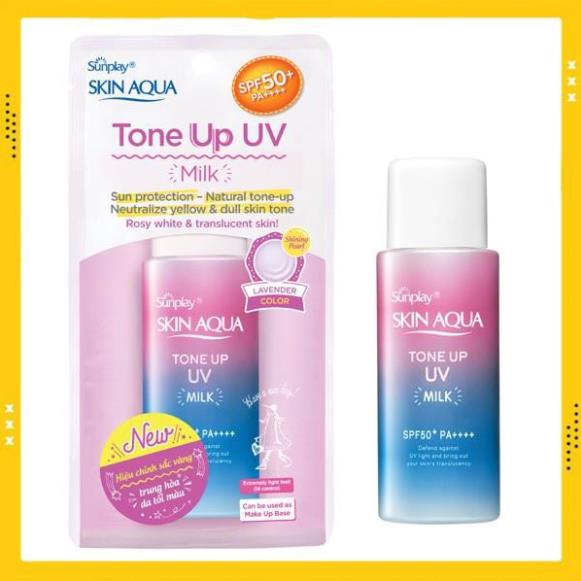 Kem chống nắng skin aqua tone up uv spf 50+ [Hàng Nhật Chuẩn]