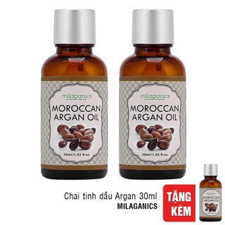 Combo 2 Tinh Dầu Argan Milaganics (30ml / Chai) + tặng 1 chai
