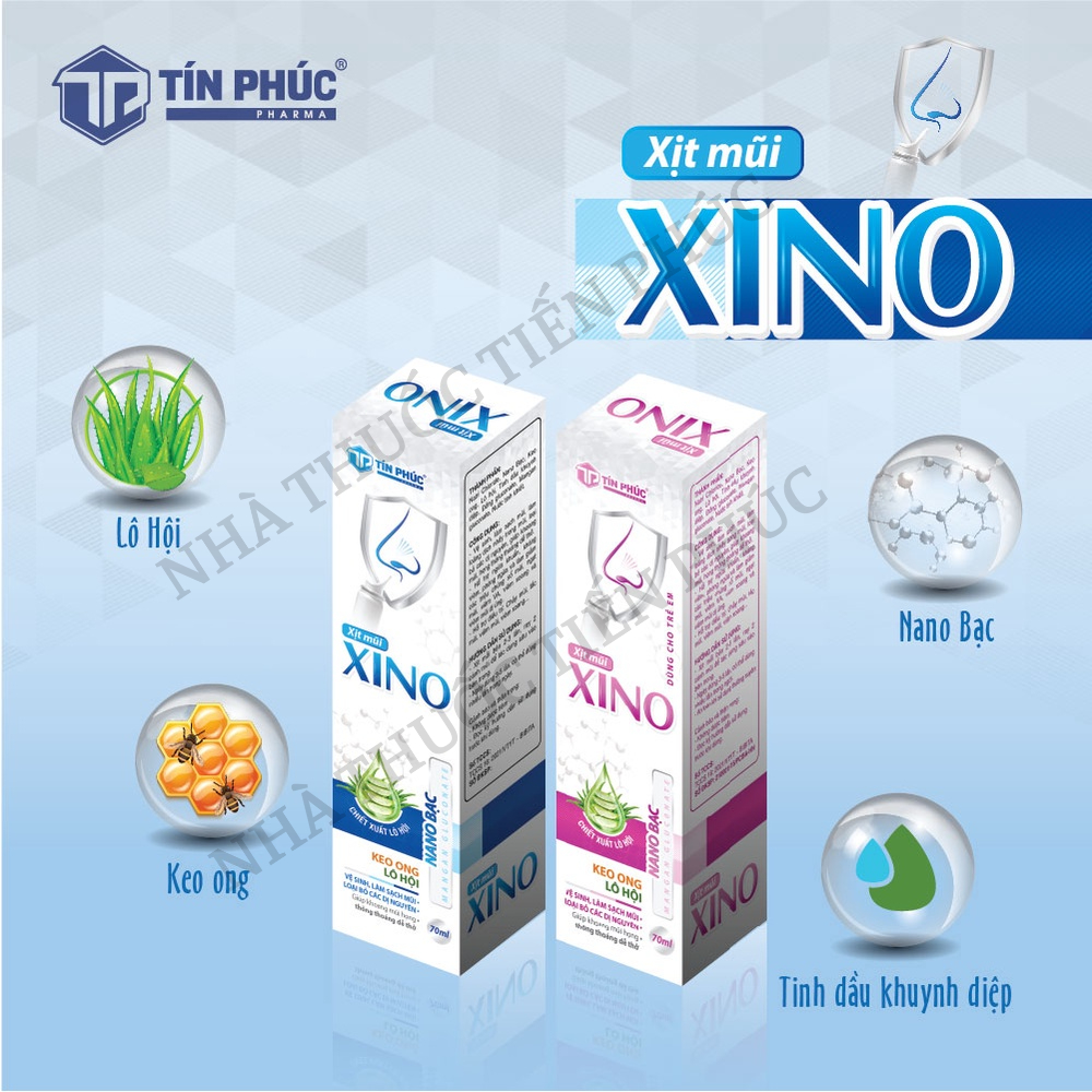 Xịt mũi Xino 70ml - giảm viên mũi dị ứng, viêm xoang, hắt hơi sổ mũi cho bé, người lớn