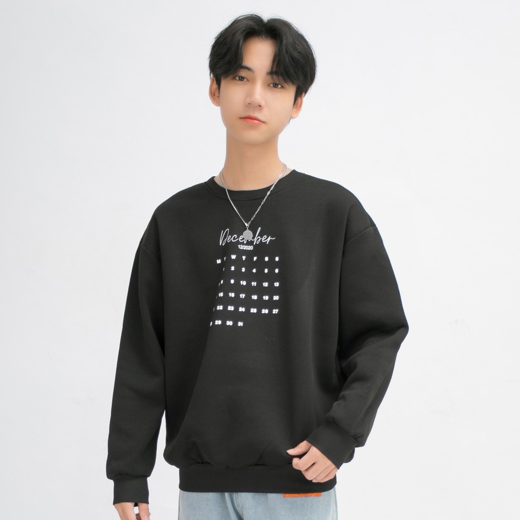 Áo Nỉ Sweater Nam Dài Tay MANDO Chất Nỉ Bông Cao Cấp Form Rộng  Họa Tiết In Lịch Basic Unisex Thời Trang Hàn Quốc NDN052 | BigBuy360 - bigbuy360.vn