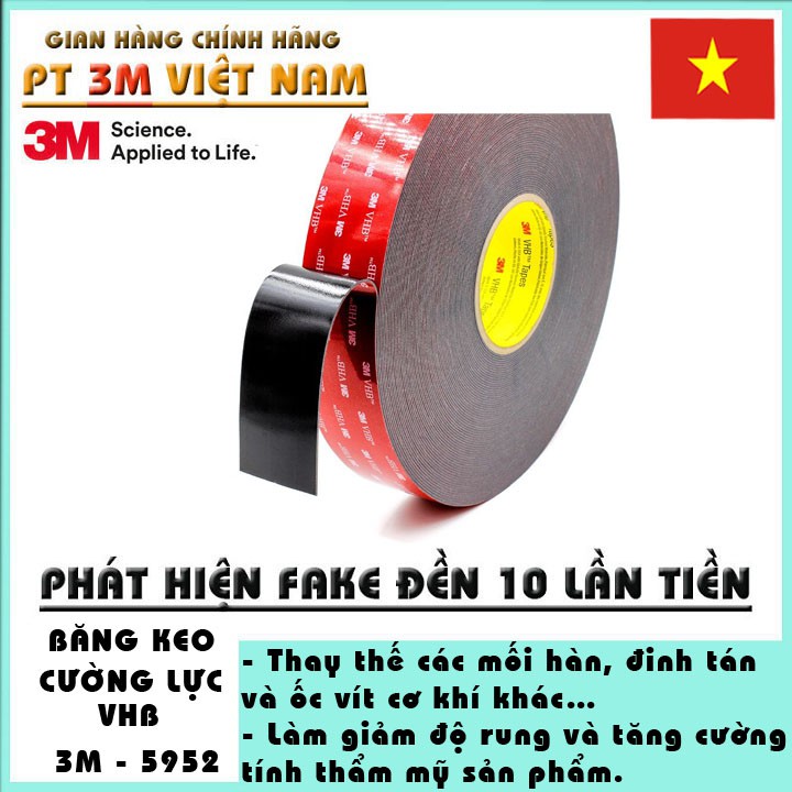 Băng keo cường lực siêu dính 2 mặt VHB 3M 5952