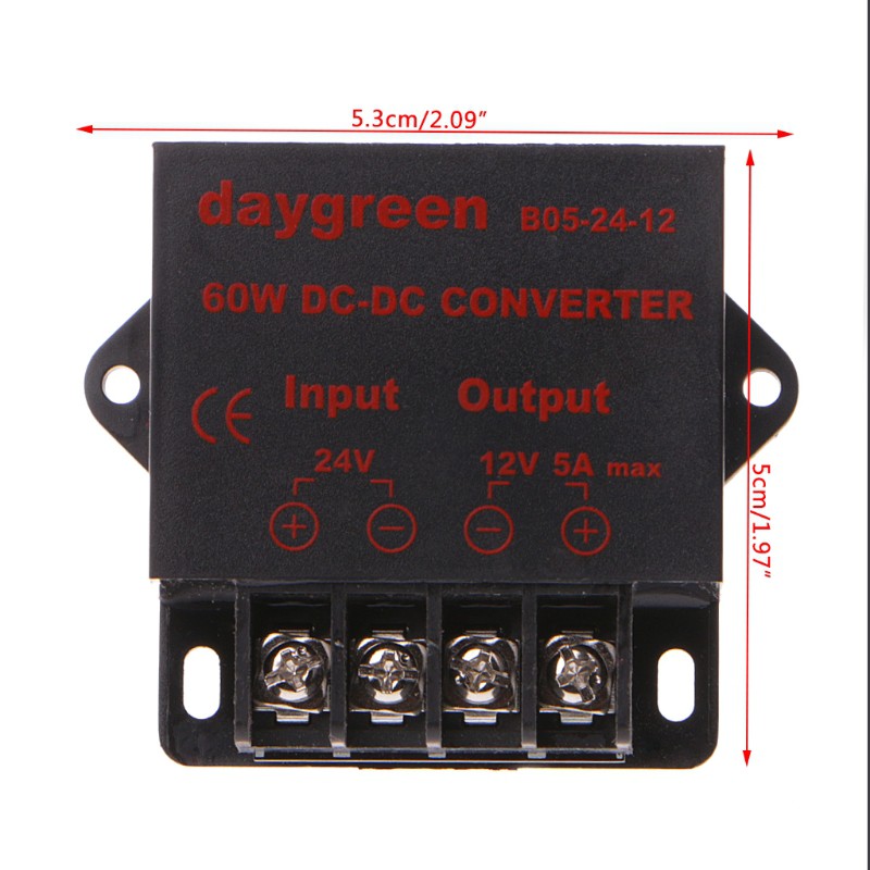 Bộ chuyển đổi dòng điện 1 chiều DC 24V sang 12V 5A 60W