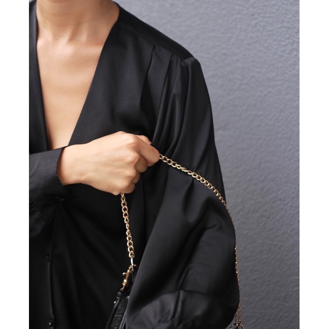 Áo Sơmi Lụa Màu Trơn Denne  | FLANH