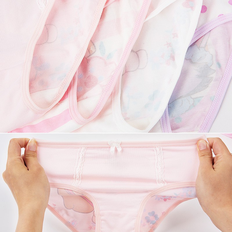 Bộ 4 quần lót vải những chú chó cứu hộ cotton mềm mại họa tiết tùy chọn cho bé gái
