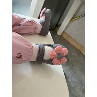 [Hàng cao cấp]Giày tâp đi mềm mại đính hoa dễ thương cho bé gái