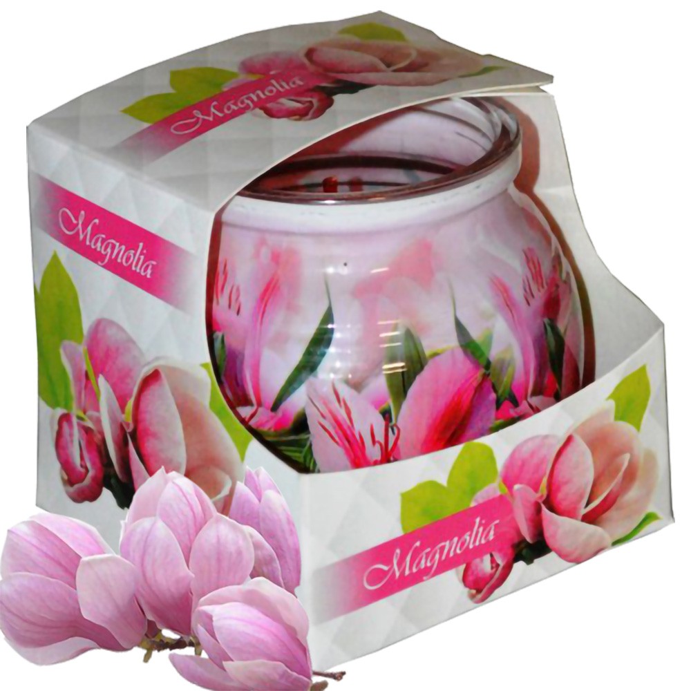 Ly nến thơm tinh dầu Admit Magnolia 85g QT01889 - hoa mộc lan, thơm phòng, thư giãn, khử mùi, không khói