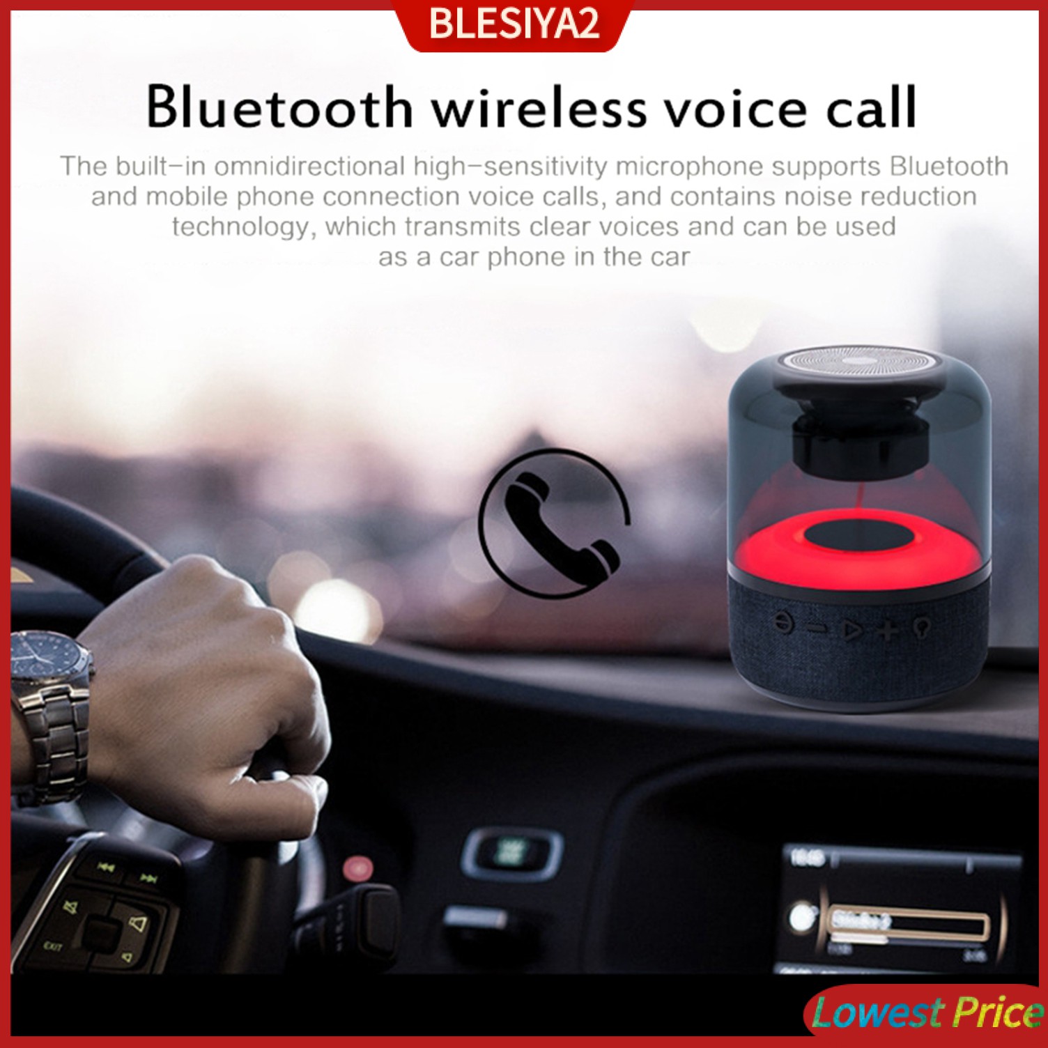 (Hàng Mới Về) Loa Bluetooth Không Dây Trong Suốt Nhiều Màu Sắc Có Đèn Phát Sáng Hiệu Lilya2