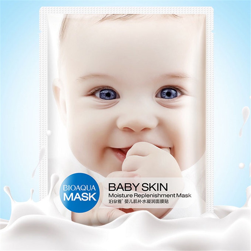 Combo 10 Miếng Mặt Nạ Baby Skin Dưỡng Trắng, Cấp Ẩm, Se Khít Lỗ Chân Lông, Kiềm Dầu, Phục Hồi Da Hư Tổn