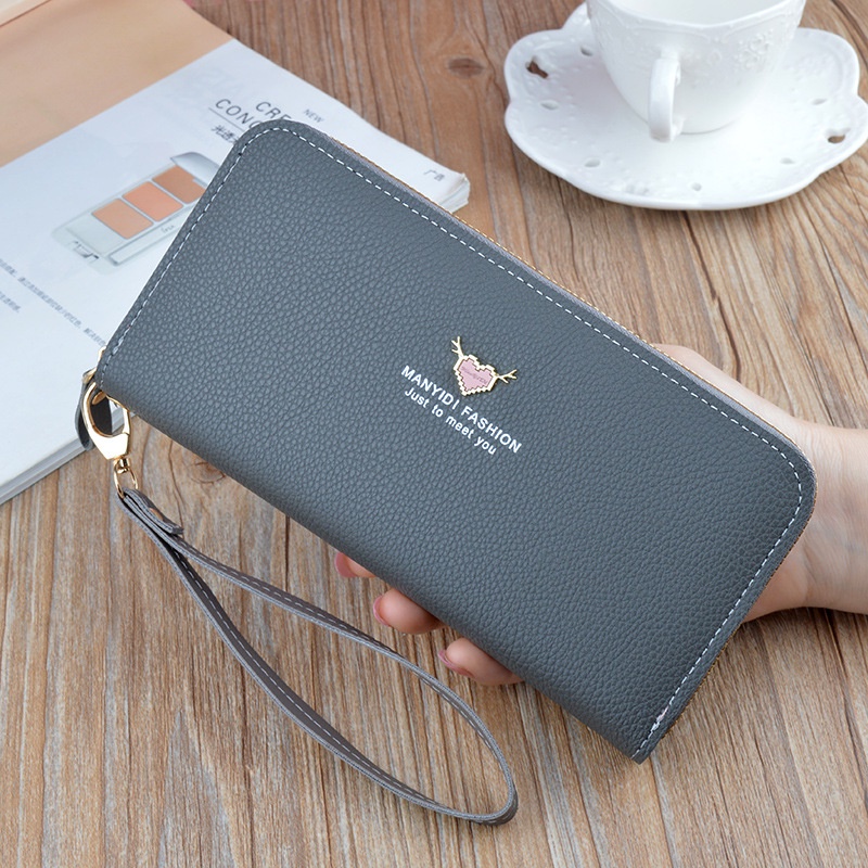 Ví Dài Sức Chứa Lớn Có Khóa Kéo Thời Trang Cho Nữ