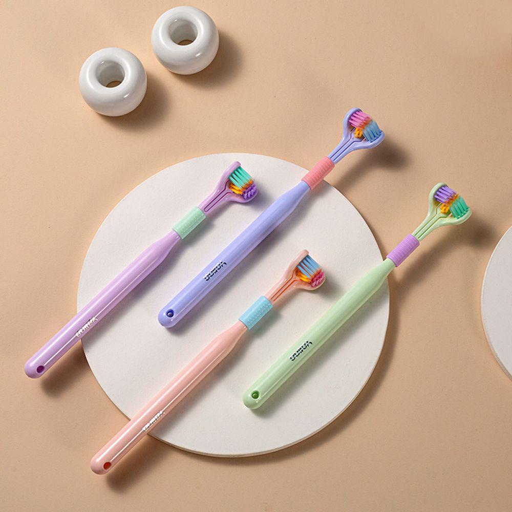 Bàn Chải Đánh Răng Ba Mặt Lông Mềm Chăm Sóc Sức Khỏe Răng Miệng Dành Cho Người Lớn