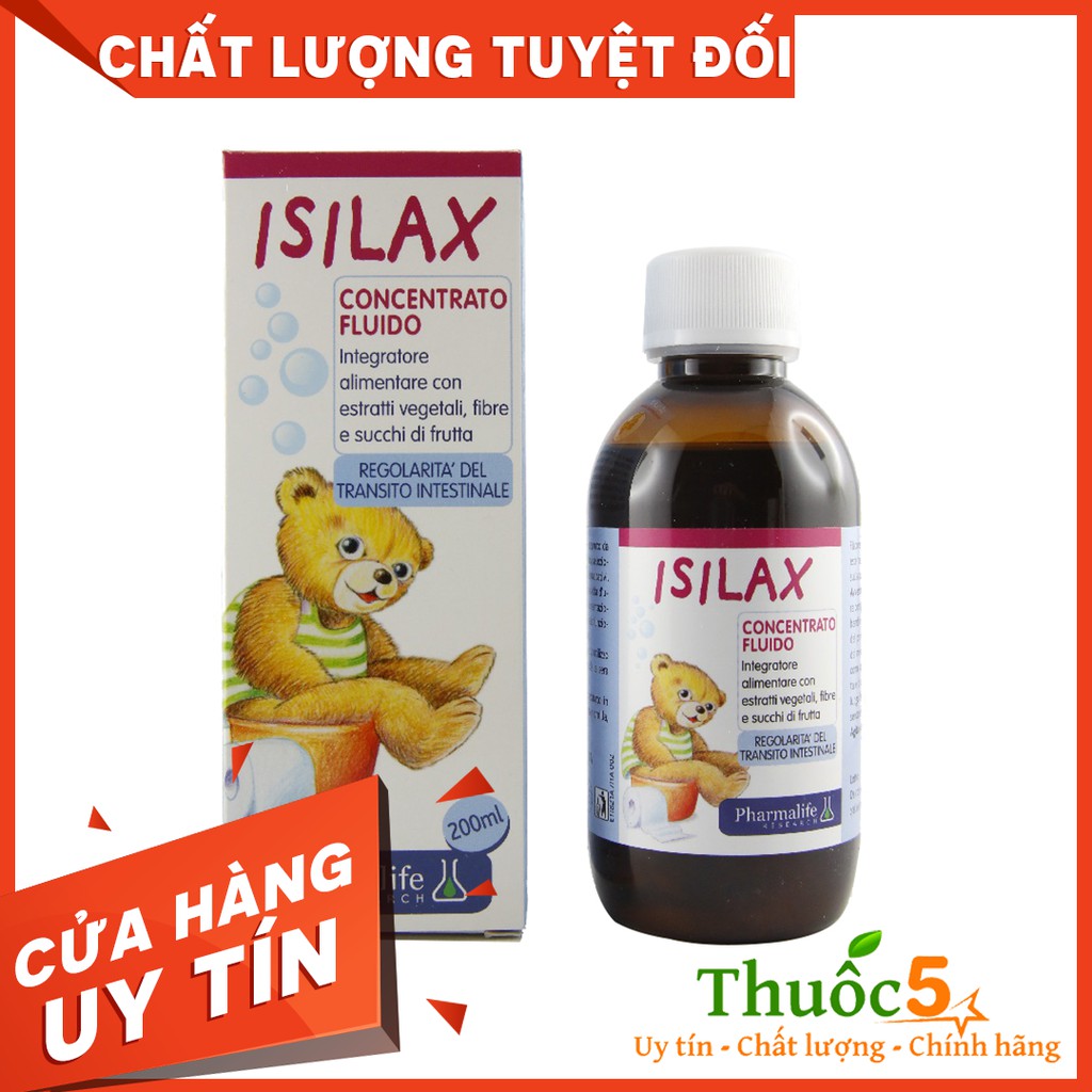 Siro Uống Fitobimbi Isilax men chất Xơ, Giúp Nhuận Tràng, Ngăn Ngừa Táo Bón Ở Trẻ Nhỏ Chai 200ml