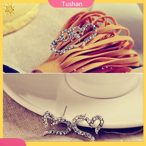 Bông tai nữ đính đá thời trang sang trọng