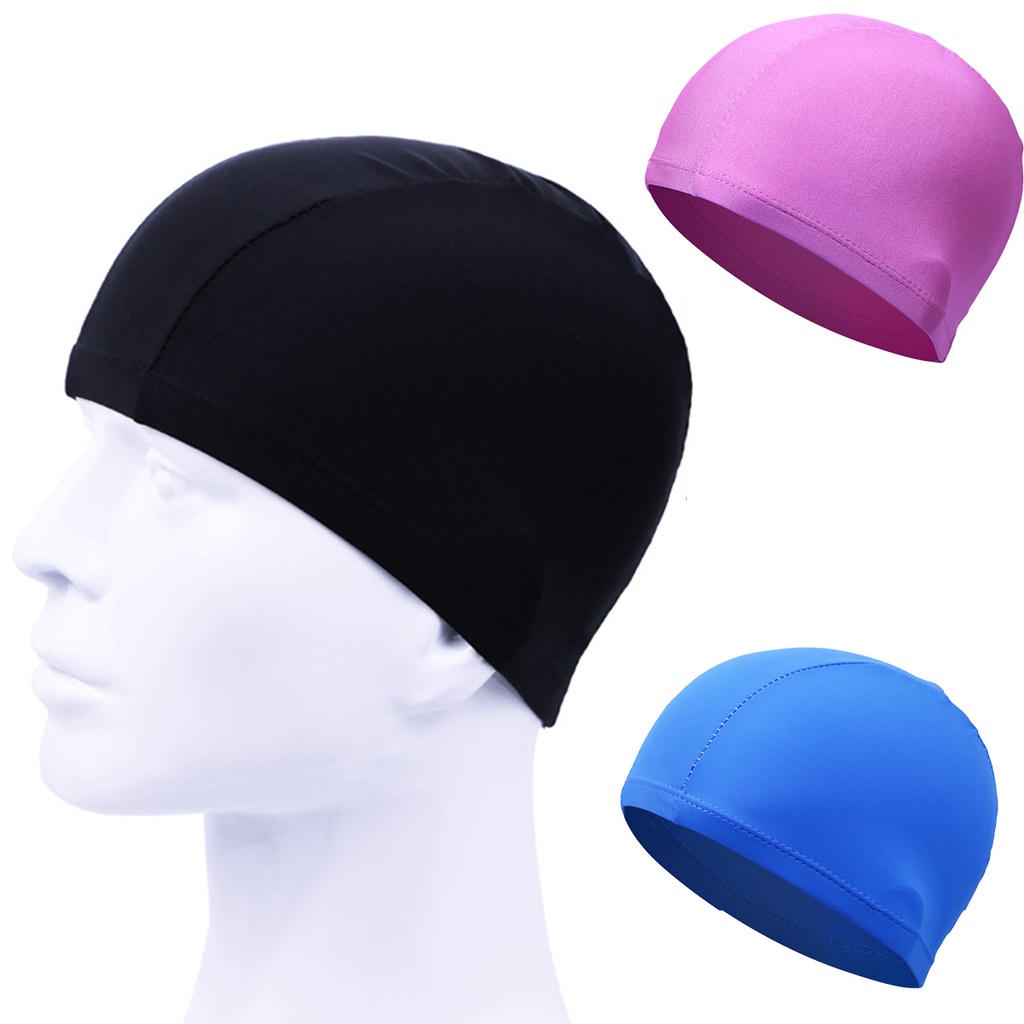 Mũ bơi Fonken bằng polyester siêu mỏng co giãn bảo vệ tai cho người lớn và trẻ em