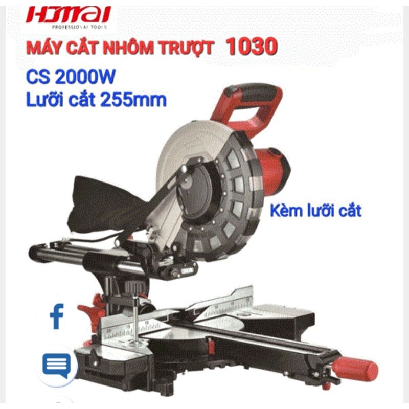 Máy cắt nhôm trượt 255mm HAOMAI 1030