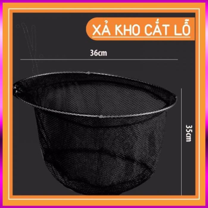 ⭐  [Khuyến Mãi Lớn] Vợt Cá Gấp Gọn Vành Tròn INOX 1m5 - 2m1 VCG-01