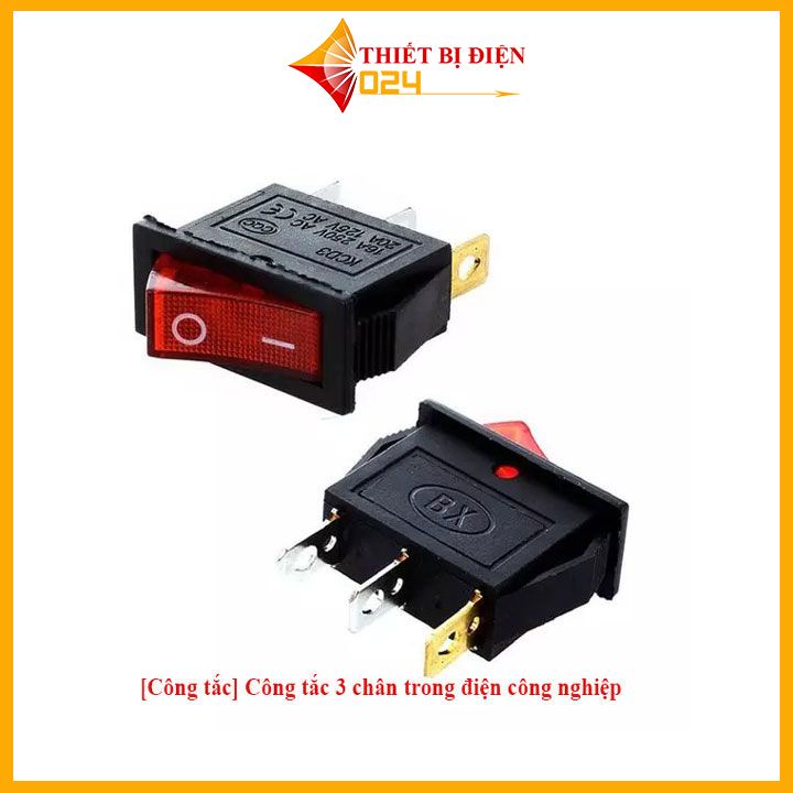 Công tắc 3 chân trong điện công nghiệp KCD3-101 16A/250V