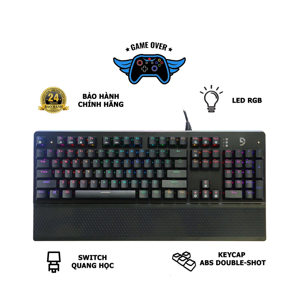 Bàn phím cơ Fuhlen S (Subverter) RGB Optical - Chính hãng bảo hành 24 tháng