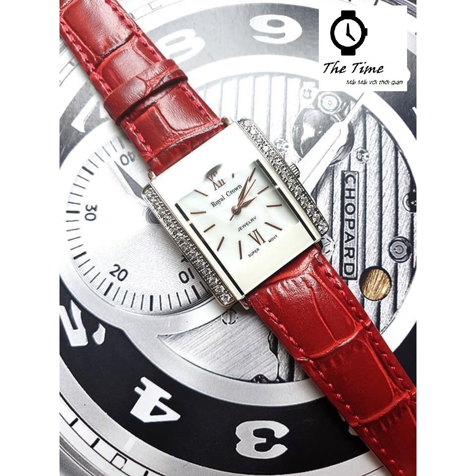 Đồng hồ nữ chính hãng Royal Crown 3645 dây da nhiều màu