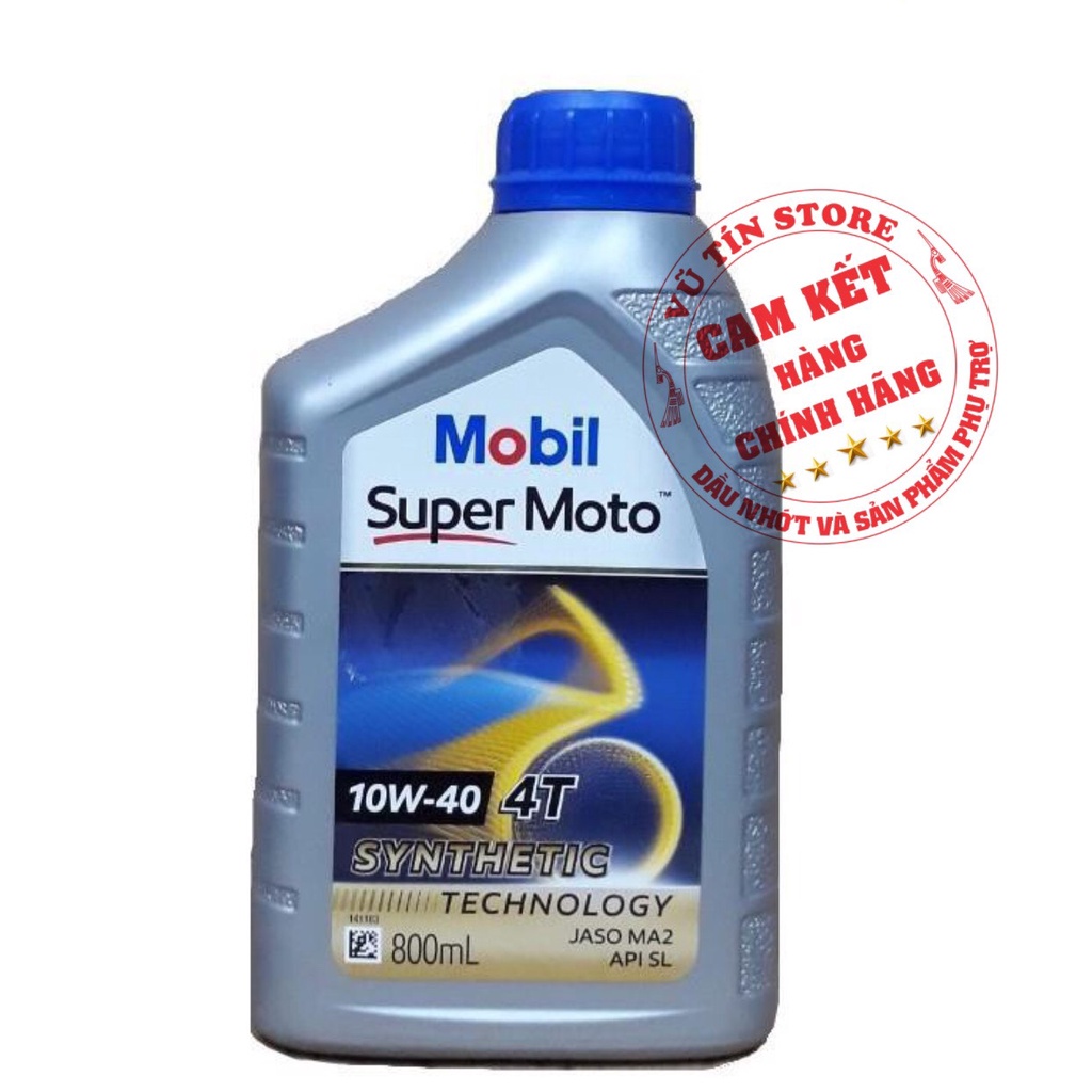 Dầu nhớt động cơ Mobil Super 4T Synthetic 10W-40 0,8L