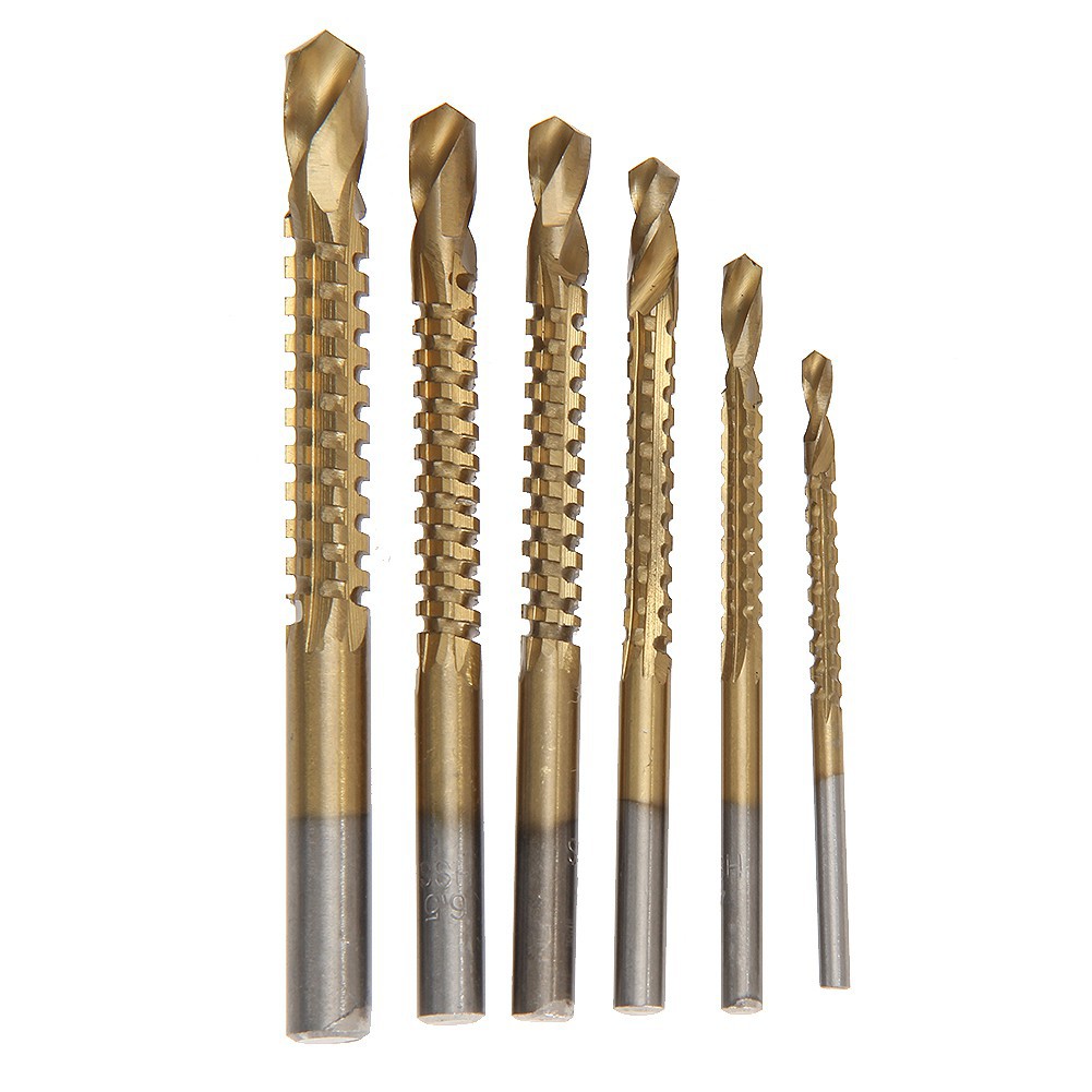6 Mũi khoan titan 3/4/5/6/6.5/8mm