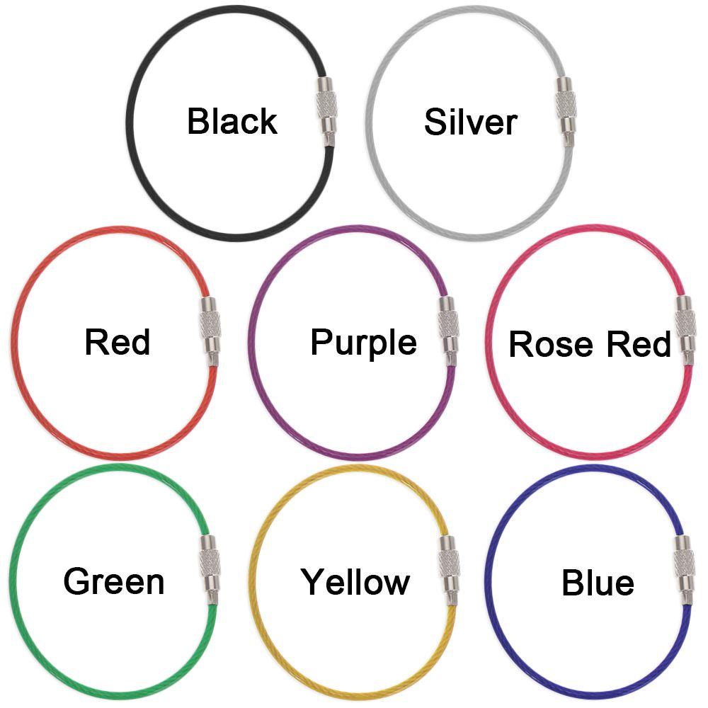 Set 5 Dụng Cụ Giữ Chìa Khóa / Dây Cáp EDC Nhiều Màu Sắc Tiện Dụng Giá Đỡ